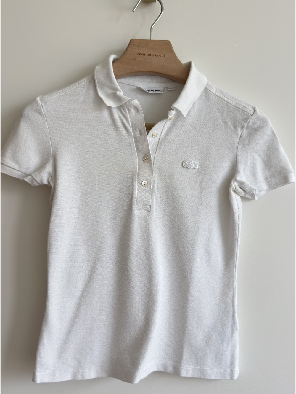 Women's L.12.D Slim Fit Stretch Mini Piqué Polo Size 34 - Picture 3 of 9